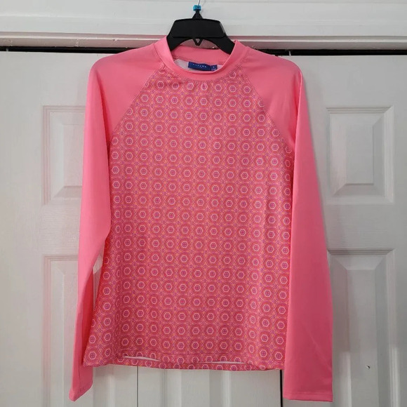 Cabana Life Rash Guard - UPF 50+ Long Sleeve For Women's Coral Tide Size Large